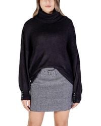 Ichi - Black Acrylic Sweater - Lyst