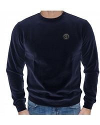Philipp Plein - Blue Cotton Sweater - Lyst