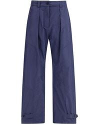 Pinko - Blue Polyester Casual Pants - Lyst
