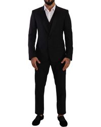 Dolce & Gabbana - Elegant Three-Piece Martini Fit Suit - Lyst