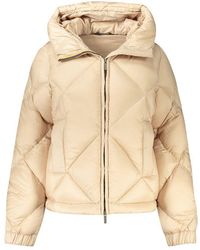K-Way - Beige Polyester Jacket - S - Lyst