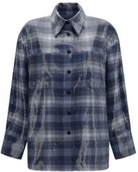 Pinko - Blue Polyester Pattern Shirt - Lyst