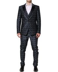 Dolce & Gabbana - Martini Star Jacquard 3 Piece Suit - Lyst