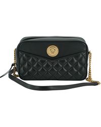 Versace - Black Lamb Leather Medium Camera Shoulder Bag - Lyst