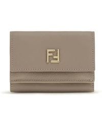 Fendi - Beige Calf Leather Bos Taurus Wallet - Lyst