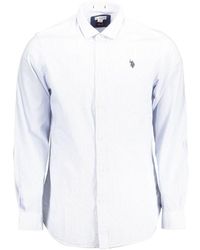 U.S. POLO ASSN. - Light Blue Cotton Men Shirt - Lyst