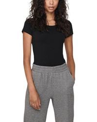ONLY - Black Cotton T - Lyst