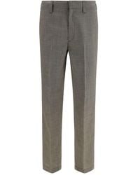 Prada - Brown Wool Oves Aries Pants - Lyst