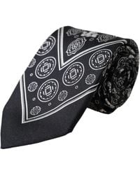 Dolce & Gabbana - Patterned 100%Silk Adjustable Tie - Lyst