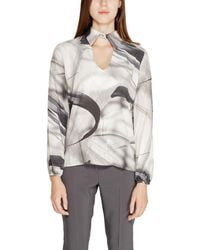 Rinascimento - Gray Viscose Blouse - Lyst