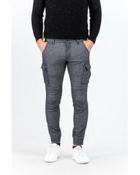 Gas - Gray Cotton Cargo Pants - Lyst