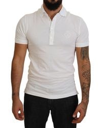 Dolce & Gabbana - Cotton Logo Short Sleeve Polo T-Shirt - Lyst