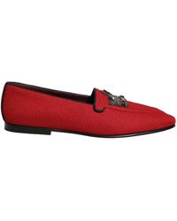 Dolce & Gabbana - Red Crown Embellished Dress Loafers Shoes - Lyst