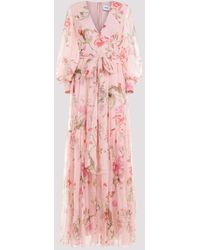 Erdem - Ballet Pink Silk Long Dress - Lyst