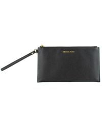 Michael Kors - Black Leather Clutch Bag - Lyst