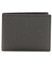 Ferragamo - Black Calf Leather Bos Taurus Wallet - Lyst