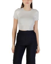Jacqueline De Yong - White Viscose Bodysuit - Lyst