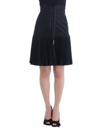 Roberto Cavalli - Black Wool Mini Skirt - Lyst