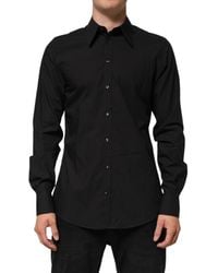 Dolce & Gabbana - Black Martini Slim Fit Dress Formal Men Shirt - Lyst
