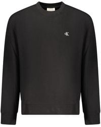 Calvin Klein - Black Cotton Men's Sweatshirt - Lyst