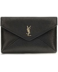 Saint Laurent - Black Lamb Ovis Aries Aries Wallet - Lyst