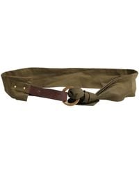 Ermanno Scervino - Army Green Cotton Round Buckle Waist Belt - Lyst