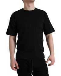 Dolce & Gabbana - Logo Embossed Crew Neck Short Sleeves T-Shirt - Lyst