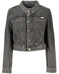 Calvin Klein - Black Cotton 's Jacket - Lyst