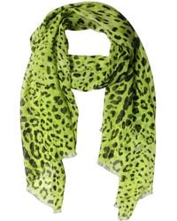 Dolce & Gabbana - Green Leopard Print Silk Shawl Stole Scarf - Lyst