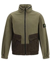Stone Island - Bicolor Cotton Shell Jacket - Lyst