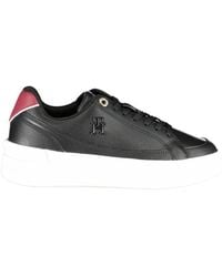 Tommy Hilfiger - Sleek Lace-Up Sneakers With Contrast Accents - Lyst