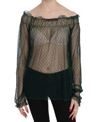 Pink Memories - Mesh See Through Long Sleeve Top Blouse - Lyst