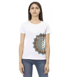 TRUSSARDI ACTION - White Cotton Tank Tops - Lyst