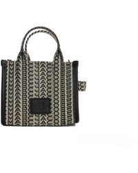Marc Jacobs - The Monogram Mini Tote Woven Jacquard Canvas Crossbody Handbag - Lyst