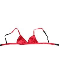 Dolce & Gabbana - Red Silk Satin Triangle Soft Cup Br Underwear - Lyst