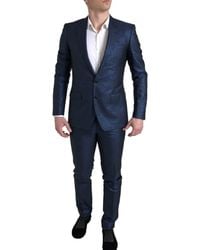 Dolce & Gabbana - Blue 2 Piece Single Breasted Martini Suit - Lyst