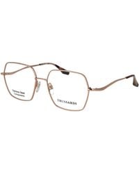 Trussardi - Rose Gold Stainless Steel Glasses (frames) - Lyst