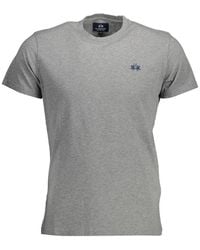 La Martina - Gray Cotton T - Lyst