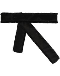 Dolce & Gabbana - Black Velvet Wrap Around Tie Cintura Belt - Lyst