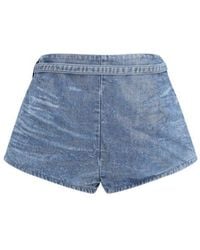 DIESEL - Blue Cotton Bermuda Shorts - Lyst
