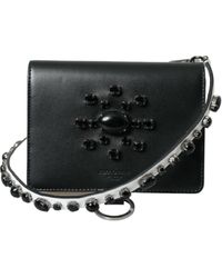 Dolce & Gabbana - Elegant Crystal-Embellished Leather Card Holder - Lyst