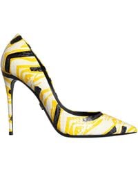 Dolce & Gabbana - Stripes Leather High Heels Pumps Shoes - Lyst