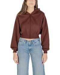 Tommy Hilfiger - Brown Recycled Cotton Hoodie - Lyst