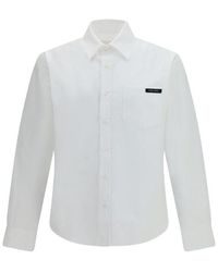 Prada - White Cotton Dress Shirt - Lyst