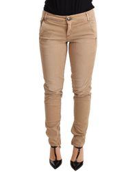 Ermanno Scervino - Chic Low Waist Skinny Cotton Trousers - Lyst