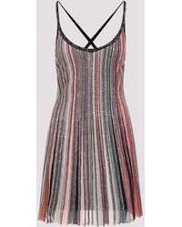 Missoni - Multicolor Black Rust Viscose Short Dress - Lyst