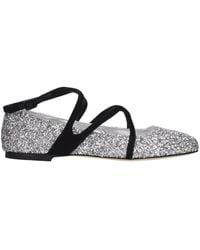 Jimmy Choo - Astoria Glitter Ballet Flats - Lyst
