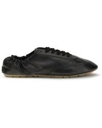 Saint Laurent - Black Calf Leather Bos Taurus Athletic Sneakers - Lyst