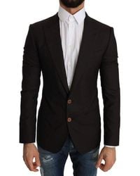 Dolce & Gabbana - Dolce Gabbana Brown Wool Sicilia Jacket Coat Blazer - Lyst