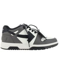 Off-White c/o Virgil Abloh - Gray Calf Leather Bos Taurus Low Top Sneakers - Eu45/us12 - Lyst